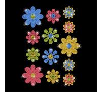 GOMAKERER 1pz Trasferimento di Strass Da Stirare, Toppa Termoadesiva con Motivo A Margherita Multicolore Decalcomanie con Cristalli per Riparazioni di Indumenti per Magliette, Cappelli e Giacche