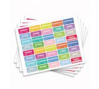 GOMAKERER 200 etichette adesive per traslochi per la casa, con codice colore, etichette autoadesive impermeabili per imballaggi per scatole in movimento, contenitori per riporre oggetti