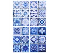 GOMAKERER 24 fogli, 24 stili, carta da parati per la casa delle bambole, vintage, damascato, autoadesiva, in PVC, impermeabile, mini adesivi, accessori per la casa delle bambole fai da te, modelli di