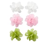 GOMAKERER 3 paio 3 colori Orecchini A Grappolo di Fiori, Orecchini A Bottone Boho 2.7cm Fiori di Rosa Bianchi Rosa e Verdi Ideali Come Regalo per Matrimonio e Compleanno per Donne
