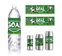 GOMAKERER 30 fogli Etichette Bottiglia d'Acqua Compleanno, A Tema Calcio Bottiglia D'Acqua Etichetta Personalizzata Bottiglia D'Acqua Potabile Addio Al Nubilato Festa di Nozze, 8.5x2.5 pollici