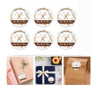 GOMAKERER 300 adesivi con scritta "Baked with Love", 5 cm, graziose etichette autoadesive per pasticceria per biscotti al forno, imballaggio e confezionamento