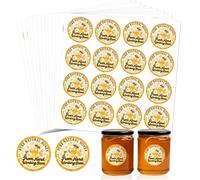 GOMAKERER 320 Adesivi di Api Mellifere Fresche, Adesivi di Miele Naturale Puro di Api Operaie Etichette Dolci Impermeabili per Api per Contenitori di Cartone Scatole Forniture Agricole