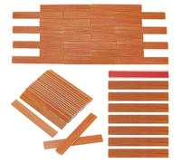 GOMAKERER 40pz Modelli di Pavimenti per Case di Bambole, Mini Assi per Pavimenti in Legno Pavimenti in Miniatura con Retro Adesivo Accessori per Mobili per Casa di Bambole, Diorama, Giardino di Fate