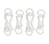 GOMAKERER 4pz 2 misure 925 chiusure In Argento Sterling, Chiusure A Gancio S con Anelli Aperti Gancio di S e Chiusura A Occhiello Connettore Gioielli Risultati per La Creazione di Gioielli