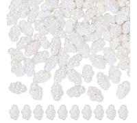 GOMAKERER 50pz Perline Acriliche A Forma di Nuvola, Perline di Placcatura UV Perline di Nuvole Meteorologiche 3D Perline Distanziatrici Allentate per La Creazione di Gioielli Fai-Da-Te