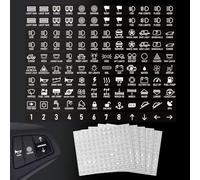 GOMAKERER 600 adesivi per cruscotto auto, colore bianco, adesivi per etichette identificative, cruscotto, interruttore, adesivi per auto, barche, camion, 18 x 15