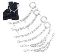GOMAKERER 6pz 3 stili Catenelle per Ciondoli per Scarpe A Cono, Ciondoli per Scarpe con Rivetti In Metallo Decorazione Scarpe In Stile Punk con Fermagli Ad Artiglio di Aragosta per Decorazioni Scarpe