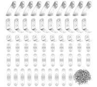 GOMAKERER 700 connettori angolari per mobili, 140 pezzi, 6 stili, universali, in acciaio inox, a forma di L, con 560 viti per mensole in legno, sedie, tavoli, mobili