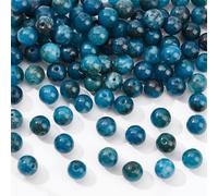GOMAKERER 94 Perline di Apatite Blu, 8-8.5mm, Rotonde, Lisce, Perline Distanziatrici per Gioielli Fai-Da-Te