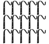 GOMAKERER Confezione da 15 ganci da parete in ferro, 9,8 cm, ganci per piante sospese, in metallo nero, gancio decorativo rustico, con vite per appendere lanterne, mangiatoia per uccelli, utensili da