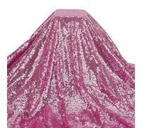 GOMAKERER Tessuto con Paillettes Rosa Antico 2m Tagliato su Misura, Tessuto Glitterato 1.2m Larghezza 3mm Tessuto Sirenetta Tessuto In Poliestere Scintillante per Abiti Da Sposa Decorazioni