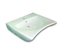 Goman Lavabo Ergonomico per Disabili, Lavandino per Bagno Accessibile Diversamente Abili, Serie Open, 66 x 55 x 16 Centimetri