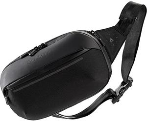 Gomatic Zaino a Tracolla Sling Bag 1L - Antifurto Unisex, Impermeabile, Organizer Tech RFID, Compatto con Tasche Multiple, Porta Tablet 11”, Spallaccio Regolabile per Città, Viaggio, Lavoro