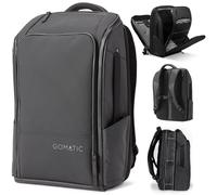 Gomatic Zaino Laptop Tech 24L - Espandibile a 30L - Zaino Antifurto, Impermeabile, 20+ Tasche, Porta Laptop, Organizer Cavi, Tasca Bottiglia Magnetica, Viaggio e Business - Nero
