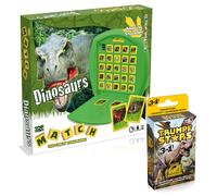 Gomazing Dinosauri Set Gioco con Dadi Gioco di Carte Quartetto Bambini