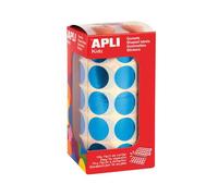 GOMET blu rotondi metallici Ø 20mm - 59 follie preinstallate - 1770 gomet per rotolo - ideale per la scuola e i seminari per b NEW