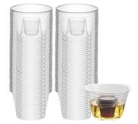 GOMETY 100 bicchieri da liquore Bomb in plastica, 100 ml, con inserto per bicchierino, bombb shot, bicchieri in plastica trasparente, per tutti gli eventi