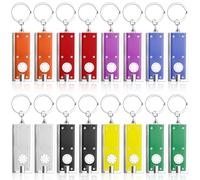 GOMETY 16 pezzi torcia a LED portachiavi per bambini, mini torcia a LED, torcia per bambini, portachiavi a LED, torcia a LED, mini torcia a LED