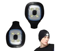 GOMETY 2 luci LED di ricambio per cappello illuminato, 3 modalità di luce USB, ricaricabili, luce di sicurezza a LED, ultra luminosa, impermeabile, accessorio per jogging, arrampicata, pesca (2 bianco