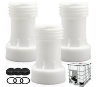 GOMETY 2 pezzi S60 x 6 IBC Prolunga distanziatore adattatore, accessori per serbatoio IBC, filettatura grossa, accessori per container IBC, prolunga per distanziatore S60 x 6, 1000 litri, accessori