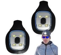 GOMETY 3 luci LED di ricambio per cappello illuminato, 3 modalità di luce USB, ricaricabili, luce di sicurezza, lampada frontale ultra luminosa, accessorio per corsa per arrampicata, jogging, pesca (2