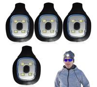 GOMETY 3 luci LED di ricambio per cappello illuminato, 3 modalità di luce USB, ricaricabili, luce di sicurezza, lampada frontale ultra luminosa, accessorio per corsa per arrampicata, jogging, pesca (4