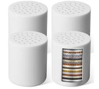 GOMETY 4 filtri doccia universali a 22 livelli, filtro doccia, addolcitore per acqua, rimuove cloro, metalli pesanti, ferro, odori, calcare, filtro doccia per acqua calcarea, pelle e capelli più sani