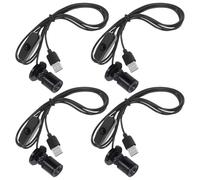 GOMETY 4 mini faretti a LED, luci spot a LED, piccolo faretto in alluminio con testa di luce girevole, piccolo faretto da incasso, faretto regolabile per veranda, vetrine per gioielli