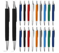 GOMETY 50 penne a sfera ergonomiche, set di penne a sfera di alta qualità, antiscivolo, facile da scrivere, per ufficio, casa, inchiostro nero, colore casuale