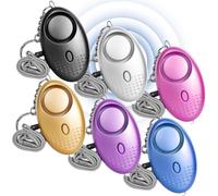 GOMETY 6 allarmi personali, 130 - 135 dB, luce LED, allarme tascabile, allarme screamsafesound, portachiavi di sicurezza, sirena antipanico, per donne, bambini, ragazze, uomini