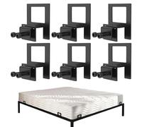 GOMETY 6 guarnizioni per materassi antiscivolo, supporto per materasso contro lo scivolamento, supporto per materasso per telaio del letto, antiscivolo in metallo, montaggio stabile per telaio in