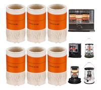 GOMETY 6 stoppini per forno a petrolio, stoppini per stufa a petrolio per interni, stoppini per riscaldamento a petrolio, stoppini di ricambio per riscaldatori a petrolio, stoppini per riscaldamento a