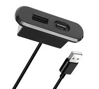 GOMETY Adattatore di ricarica USB-C da scrivania, Power Grommet Outlet, 5 V/2 A, presa USB da incasso, tipo C 3.0, cavo di prolunga USB 3.0 tipo C maschio a femmina, per divano, tavolo, comodino
