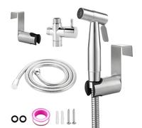 GOMETY Bidet doccetta a mano in acciaio inox, spruzzatore per WC, bidet, doccetta musulmana, in acciaio inox, per doccia e pannolini, kit con erogatore per rubinetto, tubo e gancio da parete