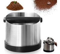 GOMETY Contenitore per Colpi per Portafiltro: 660ML Scatola per Colpi in Acciaio Inossidabile, Antiscivolo e Silenziosa, Ideale per Uso Domestico e Caffè (Argento)