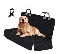 GOMETY Coperta per cani per auto per sedile posteriore, 135x120cm Impermeabile Antigraffio Antiscivolo Protezione per auto per cani per sedile posteriore con cintura di sicurezza, Protezione