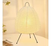 GOMETY Lampada da tavolo di carta, 28 x 47 cm, lampada creativa di carta di riso, lampada da comodino, lampada da terra, lampada da tavolo decorativa, stile minimalista, luce d'atmosfera per camera da