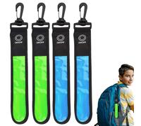 GOMETY Luce lampeggiante a LED per zaini, 4 pezzi per bambini, riflettori lampeggianti, zaino con 3 modalità, luce di sicurezza, impermeabile, riflettore per zaino, escursionismo, jogging (blu e