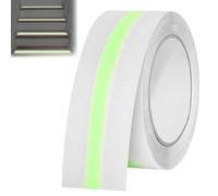 GOMETY Nastro antiscivolo che si illumina al buio, 5 cm x 10 m, nastro antiscivolo, autoadesivo, di sicurezza, impermeabile, antiscivolo, fluorescente, si illumina al buio