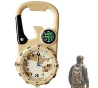 GOMETY Orologio da infermiera, orologio da tasca, a moschettone, luminoso, con clip a moschettone, orologio da infermiere, orologio al quarzo multifunzionale per donna e uomo, mimetico