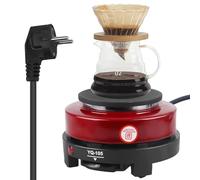 GOMETY Piastra elettrica in ghisa e acciaio inox, 5 livelli di combustione, 220 V, piccola piastra di cottura 500 W/piastra di cottura singola, per casa, campeggio, ufficio