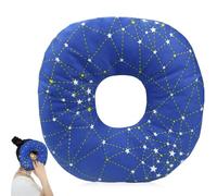 GOMETY Piercing cuscino, 23 x 23 x 5 cm, cuscino per orecchie contro mal d'orecchio, ciambella, cuscino per chi dorme sul fianco, per alleviare il dolore nell'orecchio, con ciambella, colore blu