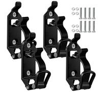 GOMETY Porta-Pala Per Barra Del Tetto: 4 Pezzi Accessorio Robusto, Porta-Ascia Strumento Chiusura A Cinghia Per Camion, Auto, E Applicazioni Esterne (Nero)
