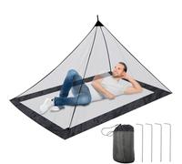 GOMETY Rete Antizanzare Pop Up: 1 Pezzo Rete Antizanzare Triangolare, Portatile, per Campeggio, Escursionismo (220 x 120 x 100 cm, Nero)