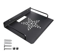 GOMETY Router Rack, piccolo proiettore da parete per router box da parete, 26 x 20,5 cm, montaggio a parete, per accessori TV come modem/lettore DVD, scatole via cavo/ricevitore Hi-Fi, colore nero