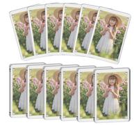 GOMETY Set di 12 cornici per foto in acrilico, 6 x 9 cm, trasparenti su entrambi i lati, magnetiche, per frigorifero, senza cornice, portafoto, piccole cornici da 5 x 8 cm