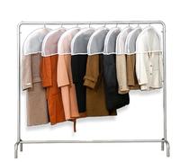 GOMETY Set di 14 custodie per abiti trasparenti antipolvere, Custodie per abiti di alta qualità, Custodie per spalle bianche, Custodie per blazer, camicie, protezioni per
