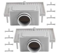 GOMETY Set di 2 canaline per doccia, sifone con filtro antiodore, 4 fibbie, guarnizione a sifone per canalina doccia, filtro per capelli, scarico, scarico del pavimento