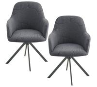 GOMETY Set di 2 coprisedie elasticizzate con braccioli, rimovibili e lavabili, copertura protettiva universale in jacquard per sedie da pranzo, sedie da cucina, sedie da ufficio, matrimonio